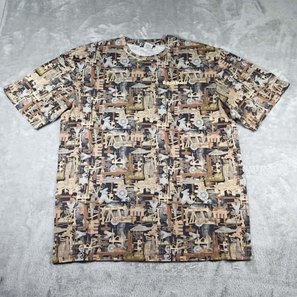 ExxonMobil Oilfield Camo Shirt Mens 2XL SYU 2012 TAR Oil Gas All Over Print